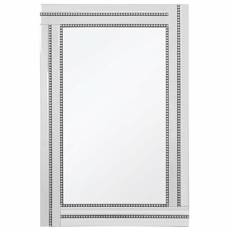 LOVELYHOME 24 x 36 in. Princeton Beaded Frame Accent Mirror LO2545243